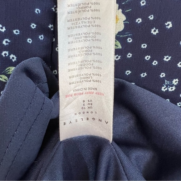 Angeleye London Blue Floral Ruffle Mini Dress 6 - Picture 11 of 11